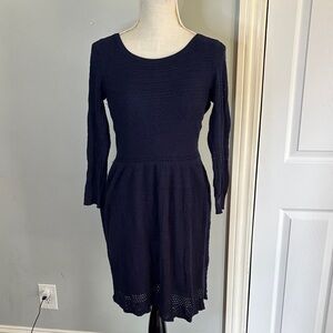 American Eagle Outfitters Dark Blue Long Sleeve Dress
